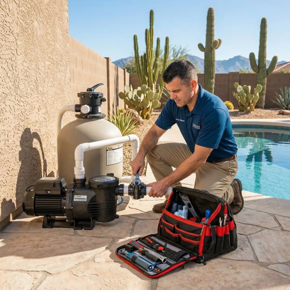 Pool pump repair service in Tempe, Arizona