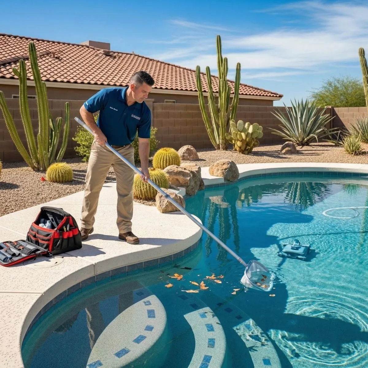 Pool skimming and maintenance service